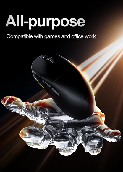 Ratón gaming inalámbrico ATK Dragonfly A9 Ultra PAW3950, ultraligero, trimodo, ergonómico, para esports y jugadores FPS, A9 SE Plus