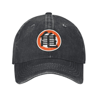 Dragon Ball Master Rosh TURTLE SCHOOL Unisex Baseball Cap Distressed Washed Caps Hat Fashion Outdoor Unstructured Soft Headwear, Produit gaming premium Fraquane