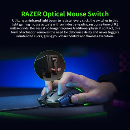 Razer REGALO DI CAPODANNO regalo Thunder Snake Viper Mini mouse gaming cablato per computer e laptop Esports con luce RGB, mouse per mani piccole