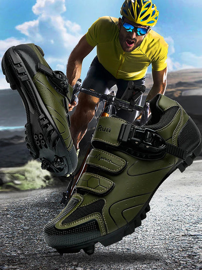 Primavera 2025, scarpe da ciclismo MTB con tacchette da uomo, scarpe sportive in carbonio, velocità, corsa in montagna, scarpe da mountain bike