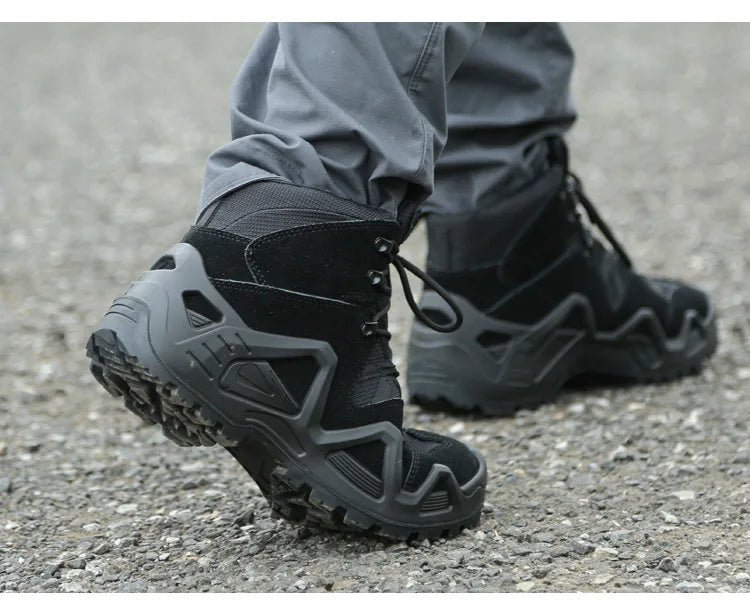 Topfight-Bottes de moto à lacets pour hommes, bottes de chasse, chaussures de randonnée, bottes de désert, haute qualité, grande taille