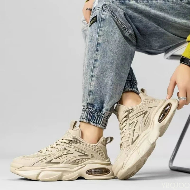 Fashionable Versatile Spring Autumn New Thick-Soled Men's Casual Comfortable Height-Increasing Sports Shoes