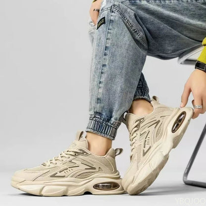 Fashionable Versatile Spring Autumn New Thick-Soled Men's Casual Comfortable Height-Increasing Sports Shoes
