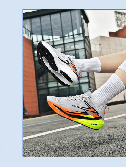 Ténis de corrida com placa de carbono para maratona, para homem e mulher, desportivos, respiráveis, leves, confortáveis e antiderrapantes