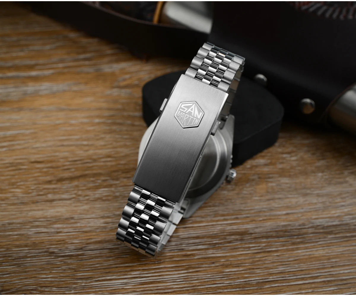 San Martin 2025 Men's Watches, Retro NH34 GMT Sandwich Dial, 40mm Bidirectional Sapphire Bezel, Luxury Sports Watch, 20Bar