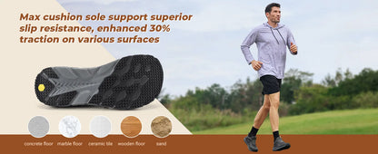 FitVille wide toe box shoes for men, cushioned, extra wide width, non-slip, wide lightweight breathable running shoes