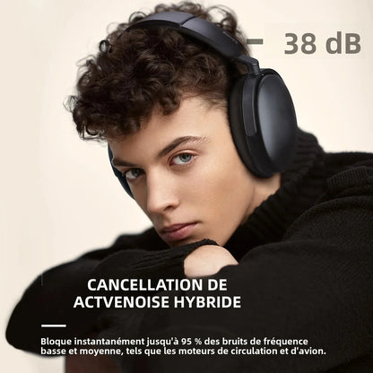 Oneodio SuperEQ A200 Cuffie wireless Bluetooth 5.4 ANC – Headset over-ear con cancellazione del rumore, microfono ENC, audio Hi-Res e controllo tramite app