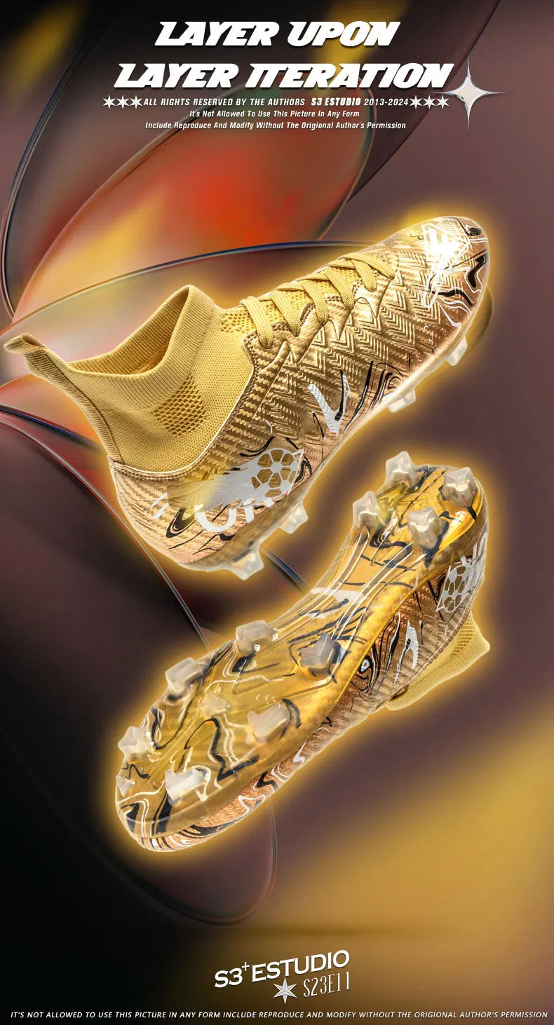 Men Professional Football Shoes Society Cleats Soccer Shoes Original Indoor Football Field Boots Grass Training TF/FG Sneakers