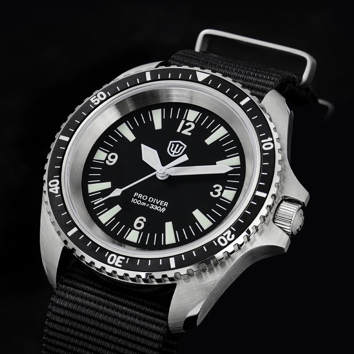 Reloj de lujo Watchdives WD1980 V3 con movimiento de cuarzo VH31 de segundero fluido, cristal de zafiro con revestimiento AR, resistencia al agua 10Bar, reloj para hombre