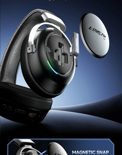 New Wireless Gaming Headphone, Bluetooth 6.0, 53mm Titanium Drivers, 7.1 Virtual Surround Sound, 15ms Zero-Latency, for PC/PS5/Mobile