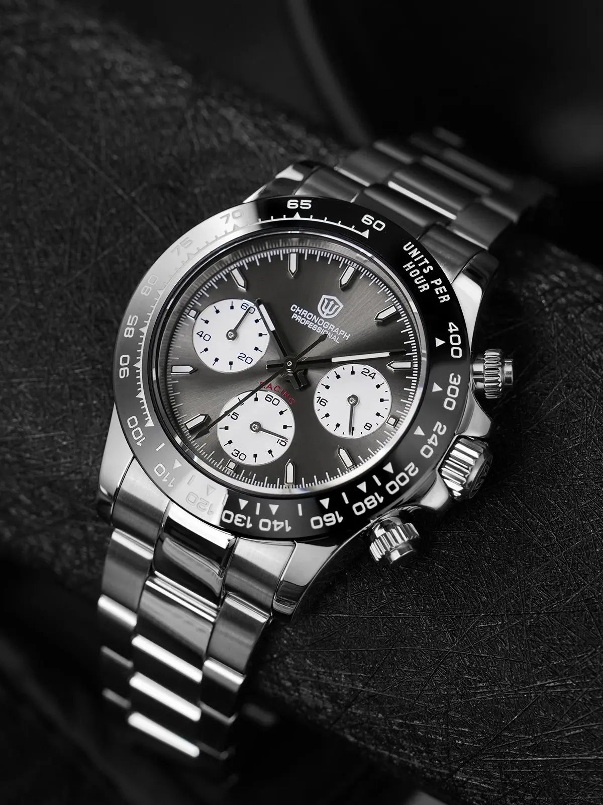 Watchdives WD16500 V2 Men's Watch VK63 Quartz Movement Chronograph Wristwatch Stainless Steel Sapphire Crystal Luminous Watches