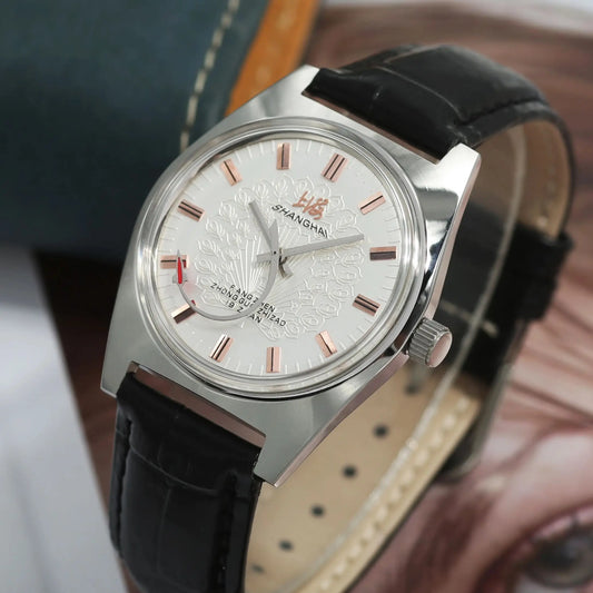 Shanghai 36MM Hand-Wind Mechanical Watch 7120 Waterproof china Watch for Men wholesale