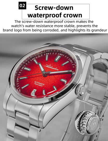 ADDIESDIVE New 2026 Luxury Men's Mechanic Quartz Analog Watch Super Luminous Steel Watch 10Bar Bubble Glass Personalized Watches