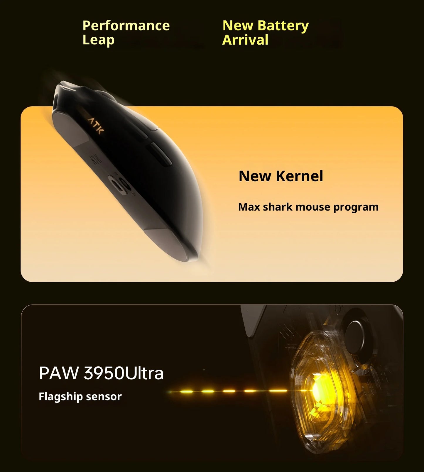 ATK X1 V2 Ultimate 2.0 Mouse Wireless Paw3950 Utrla 54g Lightweight 750ips 0.163ms Low Latency 650ips Gamer New Accessory Gifts
