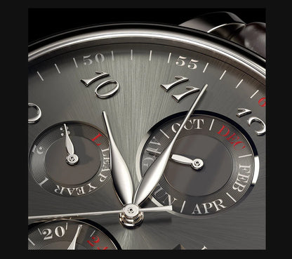 Reloj de lujo suizo LOBINNI para hombre, mecánico automático con calendario perpetuo, cristal de zafiro y multifunción L13019-8
