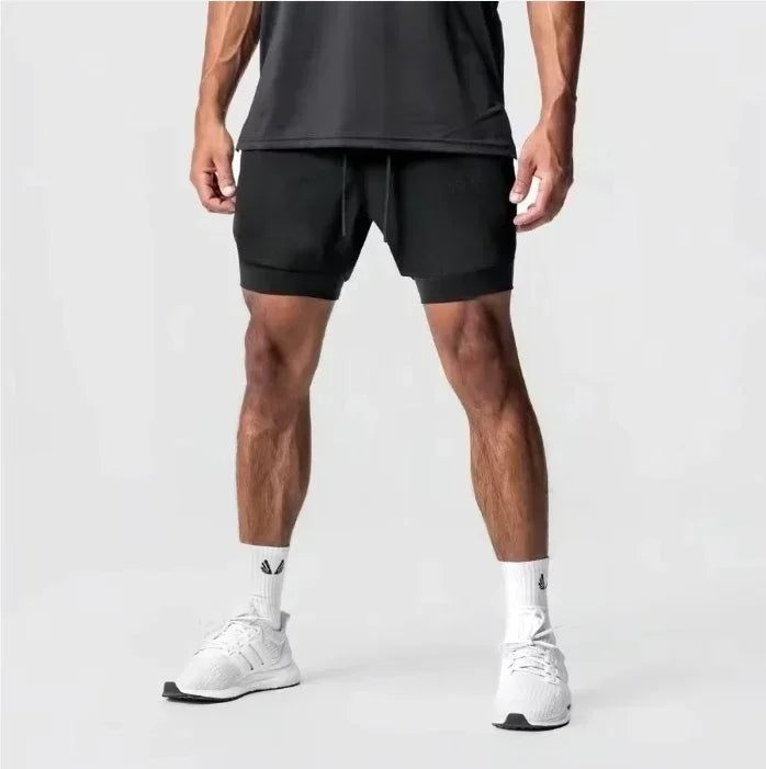 Bandai Dragon Ball Goku Printed Double-layer Shorts, Loose Men's and Women's Summer Sweat-wicking and Breathable Sports Shorts