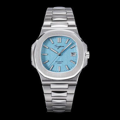 Sugess Man Watch Automatic Mechanical Wristwatches Miyota 9015 Movement MOP Dial Luminous Waterproof 5bar Bracelet Luxury S466