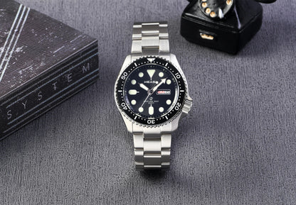 KEASO Top Men Dive Watch C3 Super Luminous 316L Solid Steel 20Bar Waterproof Sapphire Mirror MIYOTA 2035 Quartz Movement Watch