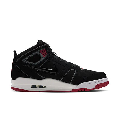 Nike Authentic AIR FLIGHT FALCON 397204‑061, chaussures de basketball mi-hautes pour hommes, noir, blanc, rouge, baskets rétro.