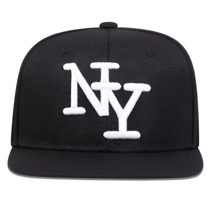 Boné unissexo de beisebol ajustável com bordado de letras, estilo hip-hop, casual, para exterior, primavera/outono, com proteção solar