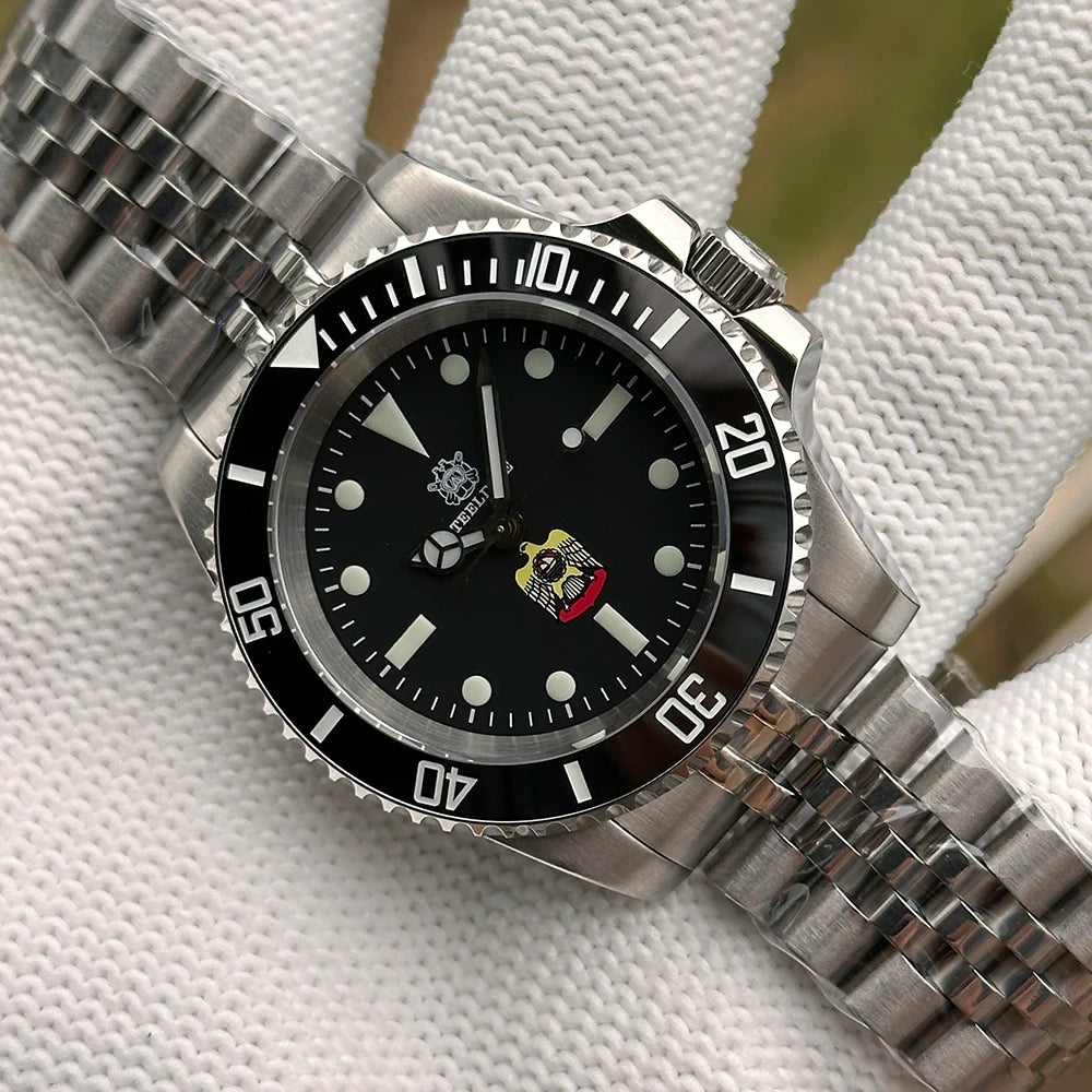 STEELDIVE SD1954 Black Dial 41MM Stainless Steel NH35 Automatic Movement What Ghost Mens 300M Dive Watch  Sapphire Glass