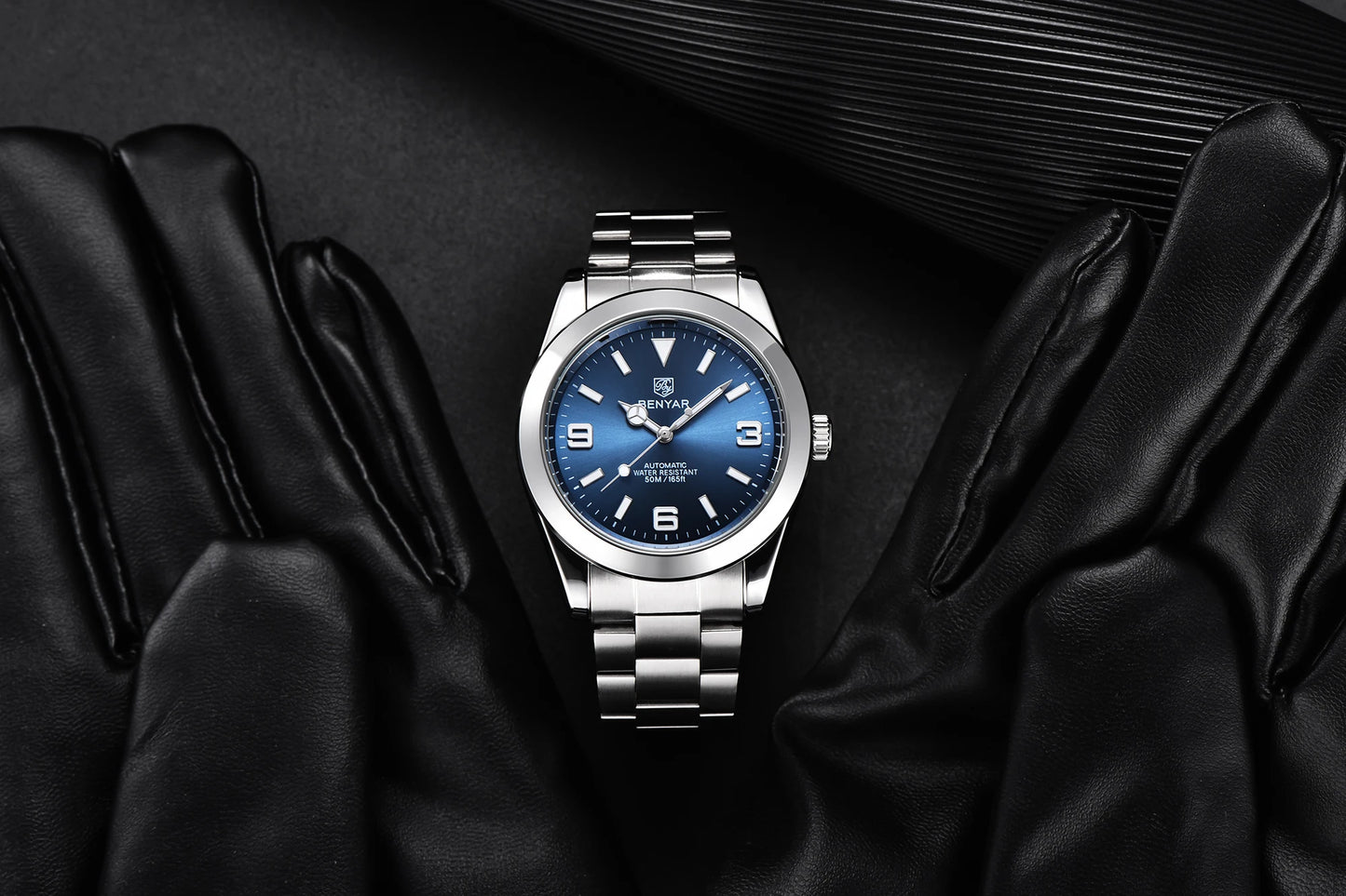 BENYAR 2025 Nuevo reloj mecánico automático para hombre, estilo business deportivo de lujo, relojes para hombre, resistente al agua 50M, Relogios Masculino