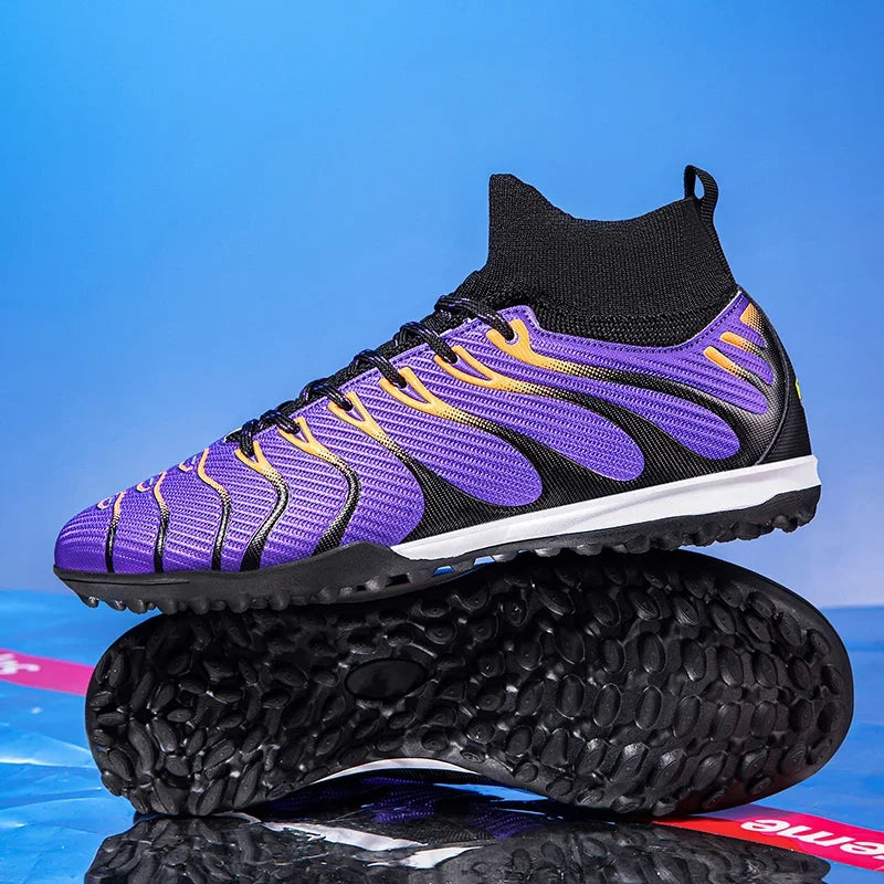 Chaussures de Football pour hommes, chaussures de Sport FG/TF, bottes d'entraînement en plein air pour garçons, antidérapantes, longues pointes, Futsal d'intérieur confortables