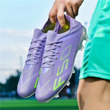 Nouvelles chaussures de football pour hommes, chaussures de match en extérieur, baskets de soccer, chaussures montantes de haute qualité, crampons antidérapants pour futsal et terrain synthétique, meilleures ventes