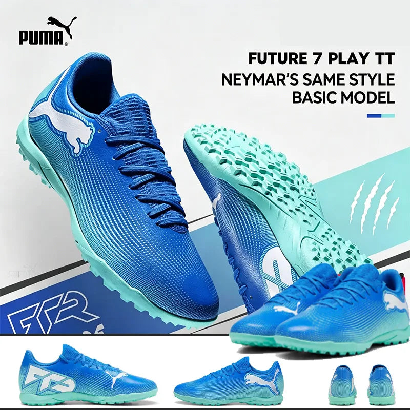 PUMA Men's TT Cleat Soccer Shoes 107943-01 One Piece Tongue Lace Up Football Boots