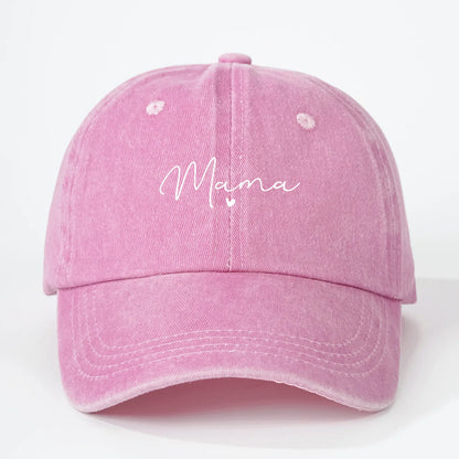 New Printed heart-shaped letters "mama" are fashionable and versatile baseball caps that are suitable for daily outdoor casual w