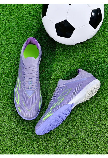 Nouvelles chaussures de football pour hommes, chaussures de futsal d'intérieur antidérapantes, crampons de match de haute qualité, chaussures de football, baskets, chaussures montantes pour terrain gazonné et extérieur