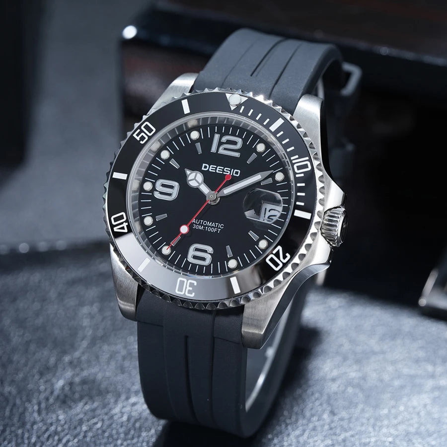 DEESIO Men's Automatic Mechanical Watch Stainless Steel Luminous Date Sports Casual Luxury Watch Gift for Men Sapphire Crystal