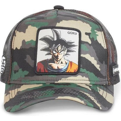 Dragon Ball Buu Goku čepice – letní cestovní kšiltovka s výstupkem, pánská vyšívaná čepice ve stylu hip-hopu, sluneční kšilt, nastavitelná síťovaná čepice typu „trucker“