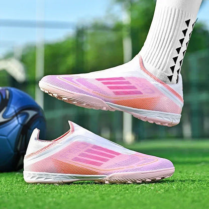 Nouvelles chaussures de football pour hommes, crampons de sport d'extérieur pour garçons et adultes, bottes de football d'entraînement respirantes, antidérapantes, à crampons longs, confortables
