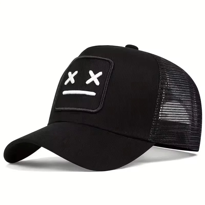 Unisex XX Embroidery Baseball Net Caps Adjustable Casual Hats Spring and Summer Outdoor Sunscreen Hat