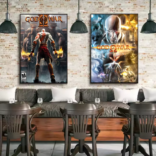 Poster HD Art  Wall  Home Living Room Bedroom Bar G-God O-Of W-War Game Aesthetic Decoration Gift Canvas