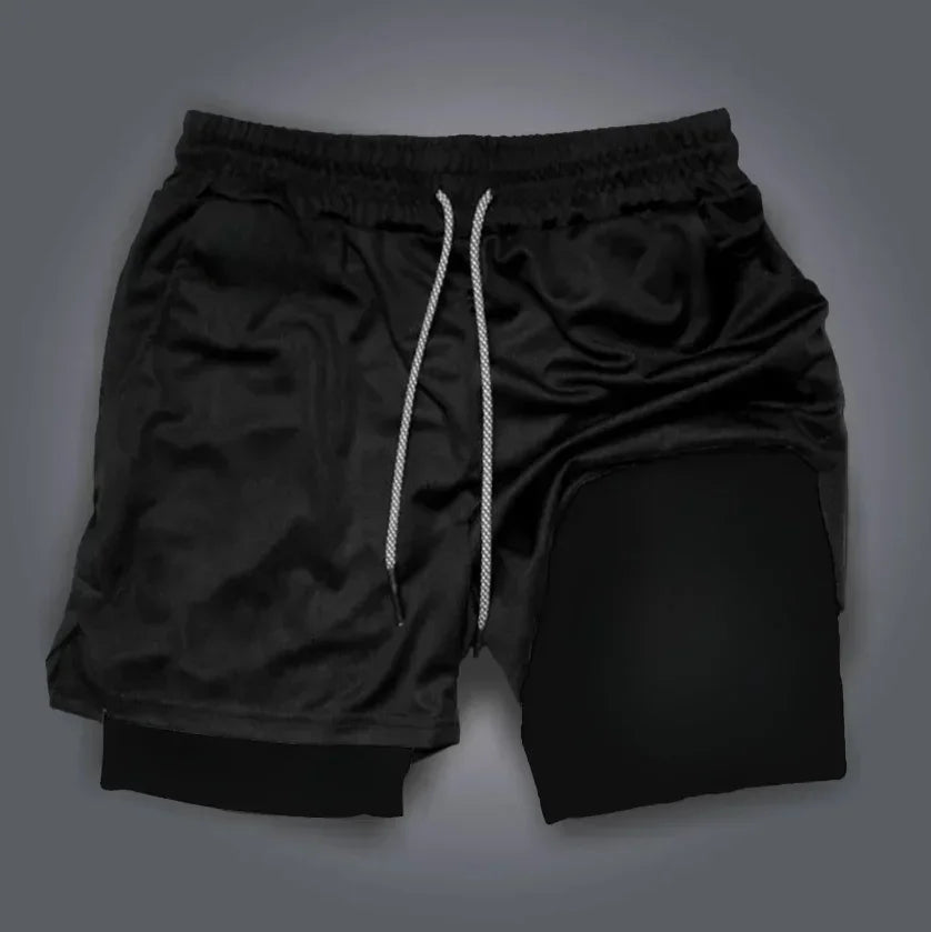 Dragon Ball GOKU Printed Double Layer Shorts Bandai Anime Loose Men's Summer Sweating Breathable Sports Shorts
