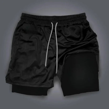 Dragon Ball GOKU Printed Double Layer Shorts Bandai Anime Loose Men's Summer Sweating Breathable Sports Shorts