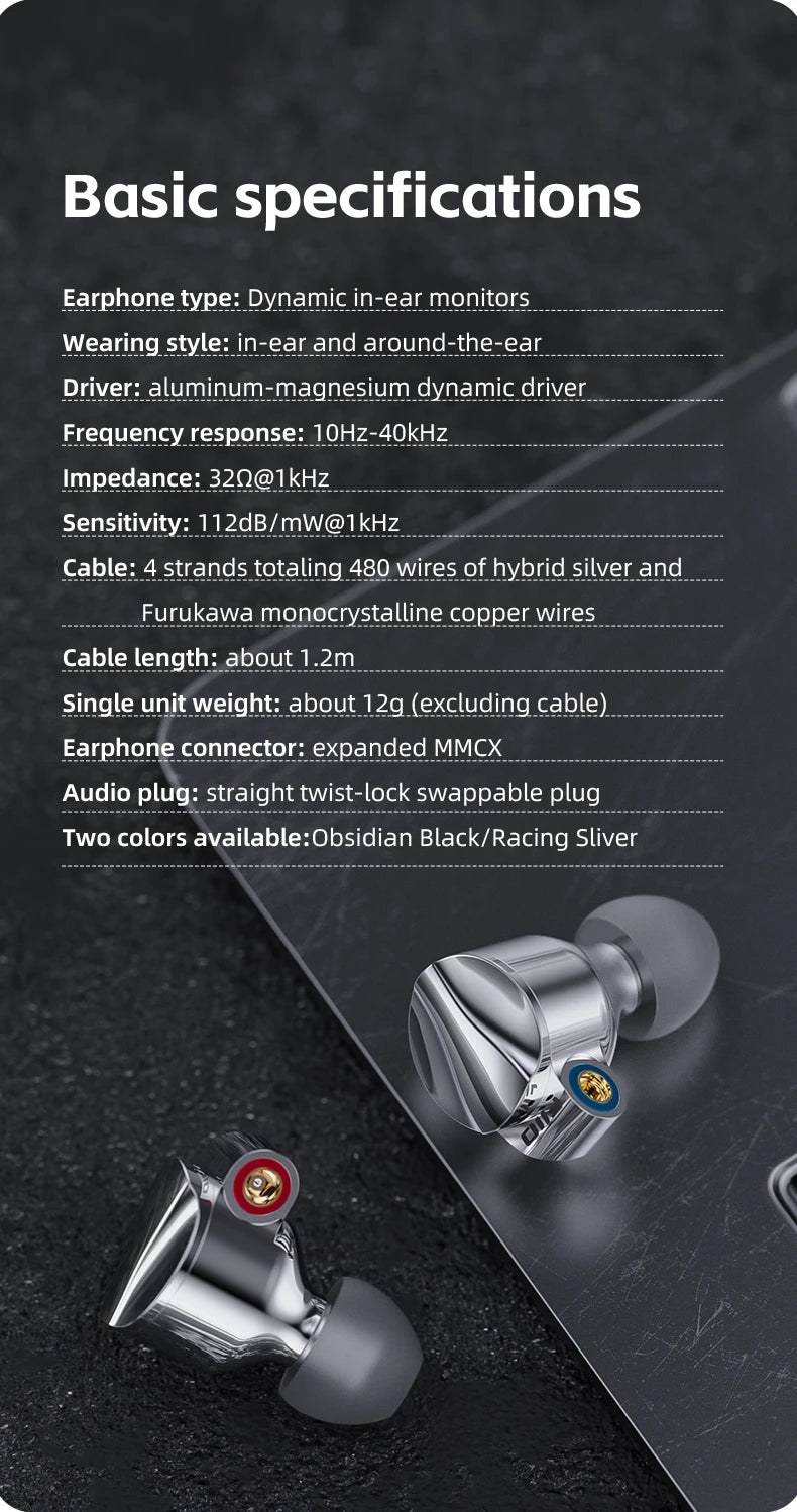 FiiO FD15 13.8mm DLC Dynamic Driver In-Ear Earphone Hi-Res Audio Magnalium Detachable MMCX Cable Wired HiFi Earbuds Shanling