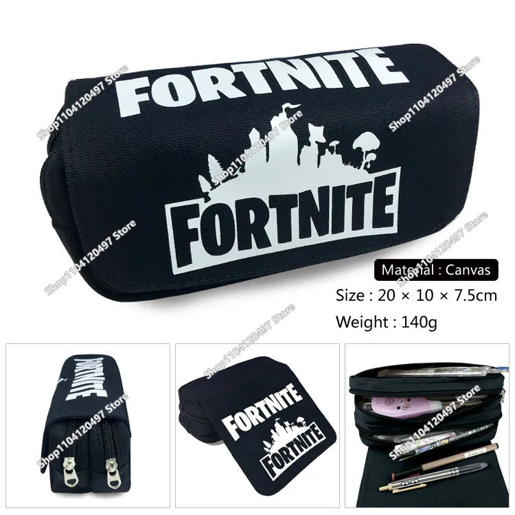 Estojo Escolar Fortnited de Grande Capacidade para Estudantes, Estojo para Lápis Infantil, Bolsa para Canetas, Material Escolar, Bolsa de Papelaria para Rapazes, Presentes Gaming