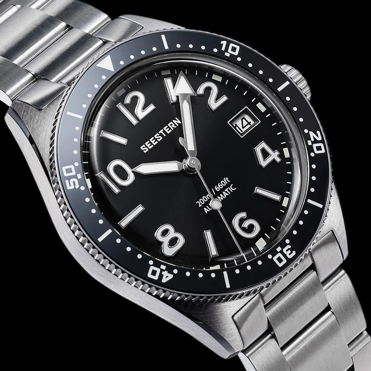 Sugess Diveing Watch of Men Automatic Mechanical Wristwatches 20ATM Waterproof Sapphire NH35A Movement BGW9 Luminous New S434-2