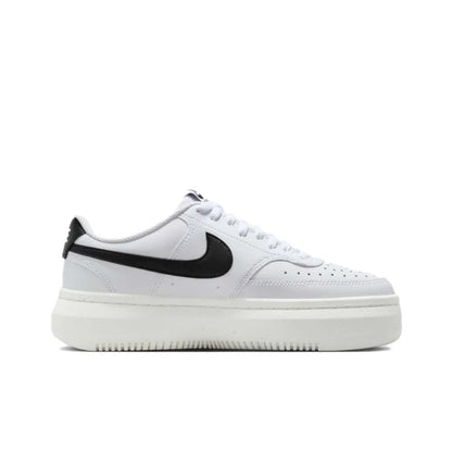 POIZON Nike Court Vision Alta Abrasion Resistant Low top Skateboard Shoes Women's White Black DZ5394-107