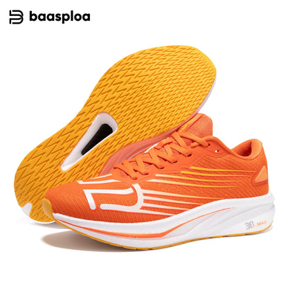Baasploa Men's Professional Running Shoes Lightweight Breathable Jogging Sports Shoes Female Carbon Plate Anti-slip Sneakers