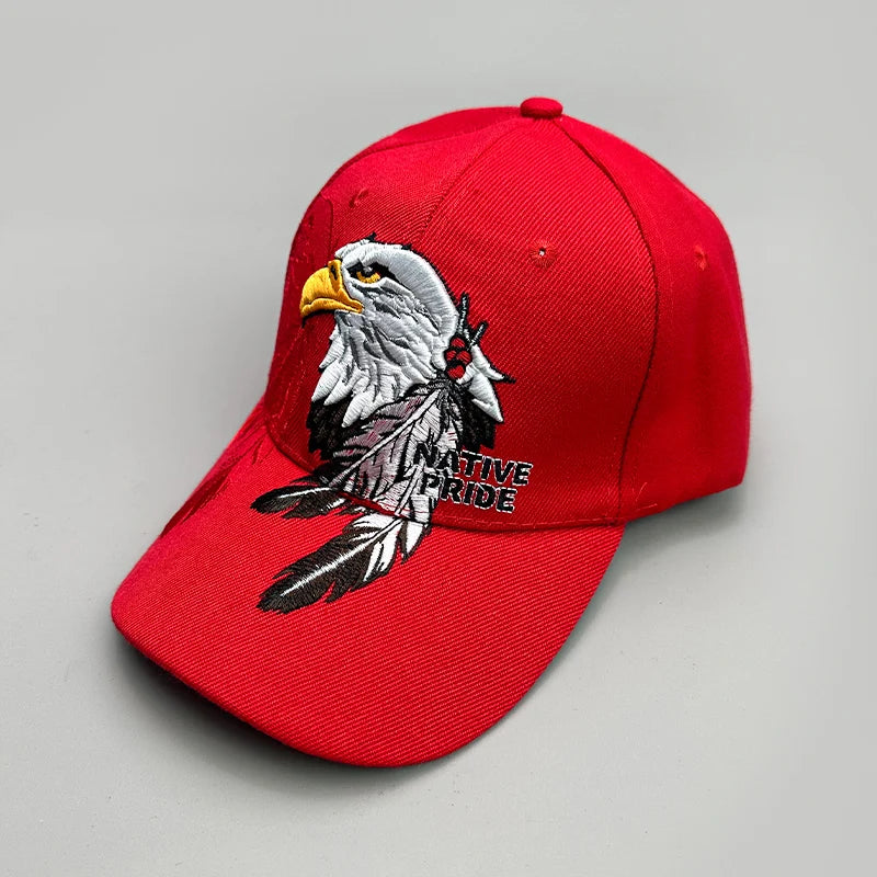 Hvedeaks Ørn Broderi Baseballkasketter Nye Herre Dame Mode Åndbar Solskærm Snapback Hardtop-kasketter Alsidige Street-ins