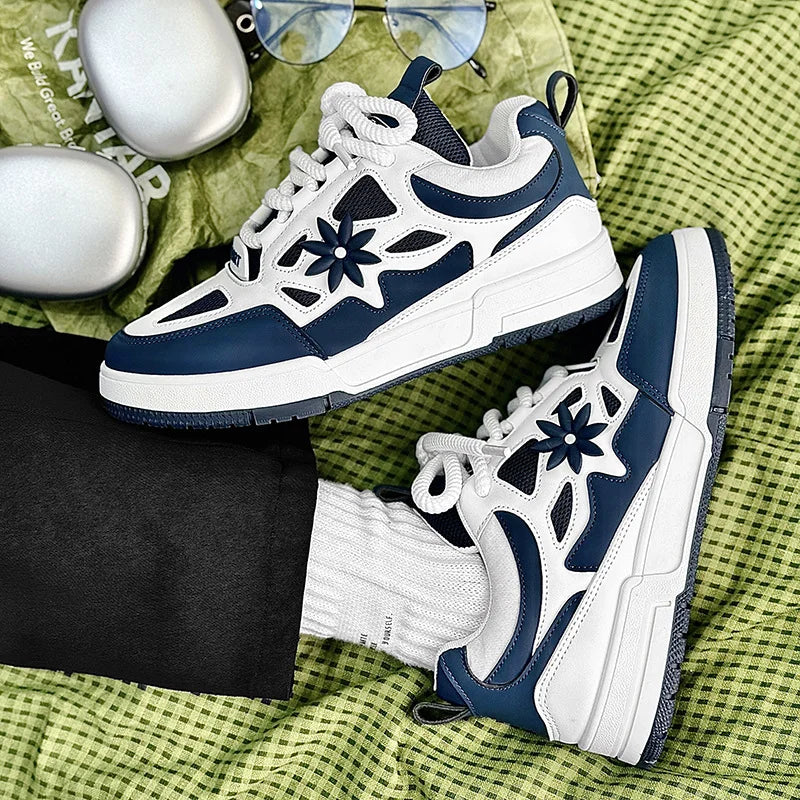 Fashion Men's Shoes Trend Street Skateboard Shoes Man Luxury Brand Training Sneakers Mesh Breathable Casual Shoes Men's Tennis Shoes