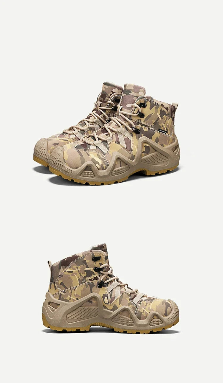 Anti Slip and Wear-resistant Hiking Shoes Comfortable Desert Work Boots Autumn Winter Platform and Ankle Boots, Men's Snow Boots