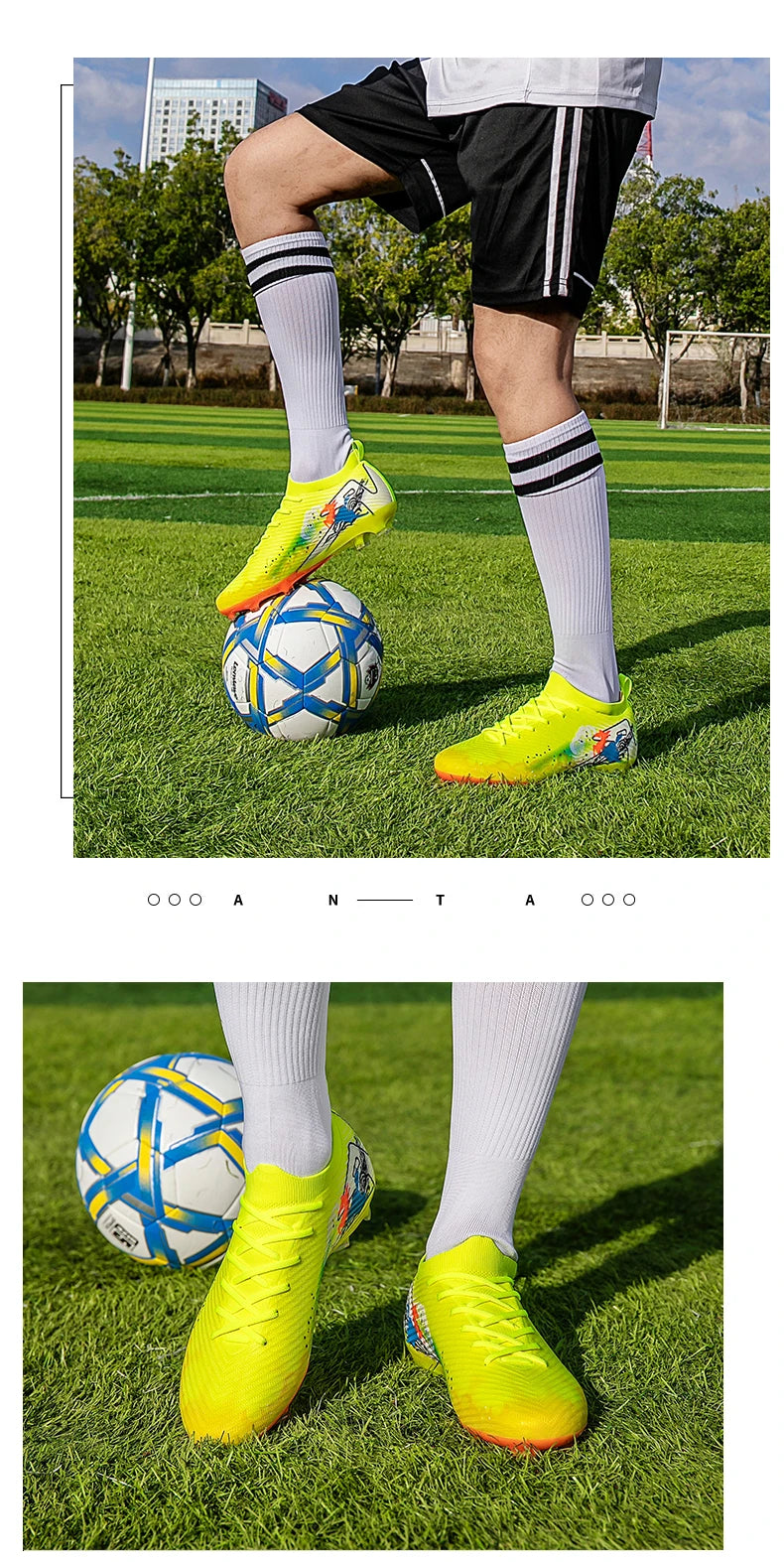 New Men Football Boots Cleats Non-Slip Match Ultralight Soccer FG Training Shoes Soccer Shoes Long Spikes Outdoor Drop Shipping.