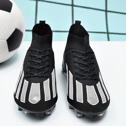 Men's New TF Football Boots Sneakers Society Turf Grass Ultralight Male Soccer Shoes Comfortable Ankle Football Shoes Futsal Fast