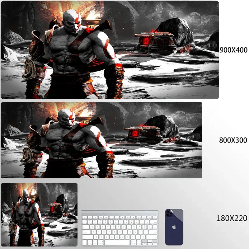 Gaming God of War Mouse Pad 80x30 Computer Accessories Mousepad Xxl Game Mats Deskmat Gamer Desk Mat Mause Anime Office Pc Pads