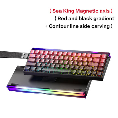 Teclado mecánico gaming AULA HERO 68 HE con eje magnético RT, cable, iluminación RGB, tasa de sondeo 8K y grabado lateral
